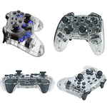 Tay cầm chơi game Bluetooth không dây Switch Pro với chức năng đèn LED báo thức, trong suốt có đèn LED