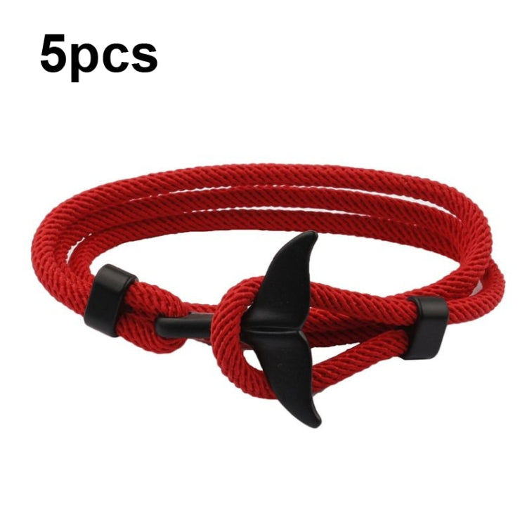 5 chiếc vòng tay dây thừng đuôi cá voi đan đôi khóa sống điều chỉnh, 5 chiếc màu xanh nhạt, 5 chiếc màu be, 5 chiếc màu hồng, 5 chiếc màu vàng, 5 chiếc màu rượu vang đỏ, 5 chiếc màu xanh hải quân, 5 chiếc màu kaki, 5 chiếc màu đỏ, 5 chiếc màu đen