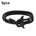 5 chiếc vòng tay dây thừng đuôi cá voi đan đôi khóa sống điều chỉnh, 5 chiếc màu xanh nhạt, 5 chiếc màu be, 5 chiếc màu hồng, 5 chiếc màu vàng, 5 chiếc màu rượu vang đỏ, 5 chiếc màu xanh hải quân, 5 chiếc màu kaki, 5 chiếc màu đỏ, 5 chiếc màu đen