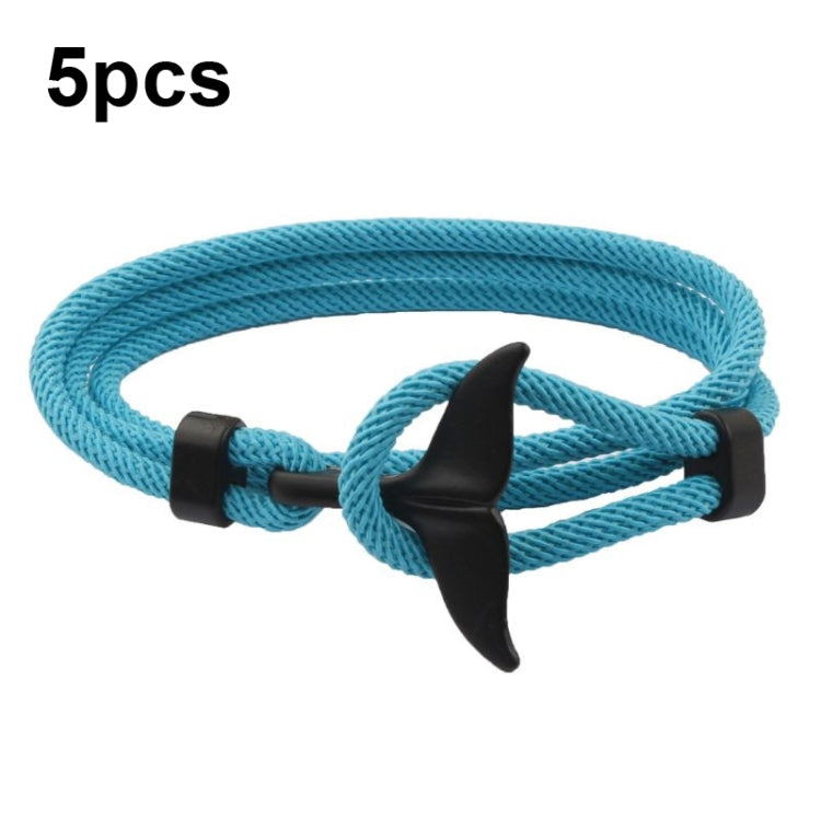 5 chiếc vòng tay dây thừng đuôi cá voi đan đôi khóa sống điều chỉnh, 5 chiếc màu xanh nhạt, 5 chiếc màu be, 5 chiếc màu hồng, 5 chiếc màu vàng, 5 chiếc màu rượu vang đỏ, 5 chiếc màu xanh hải quân, 5 chiếc màu kaki, 5 chiếc màu đỏ, 5 chiếc màu đen