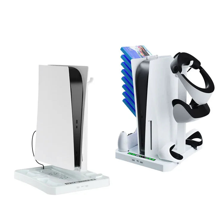 Đế làm mát đa chức năng cho tay cầm VR2, giá đỡ sạc, giá đỡ lưu trữ đĩa cho máy chủ PS5 ipaly, HBP-6478