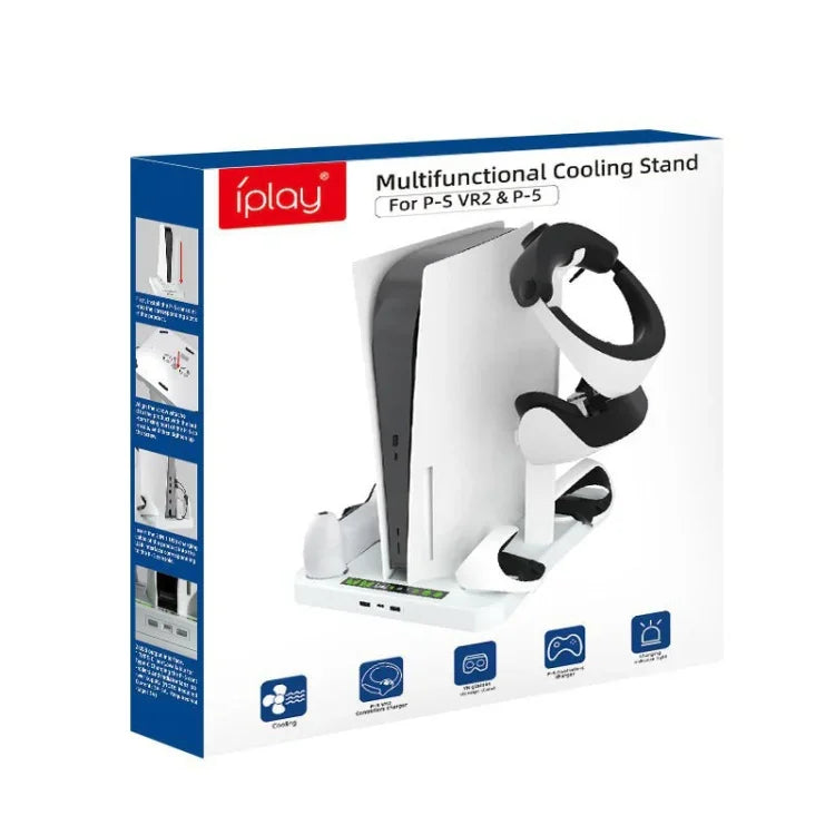 Đế làm mát đa chức năng cho tay cầm VR2, giá đỡ sạc, giá đỡ lưu trữ đĩa cho máy chủ PS5 ipaly, HBP-6478