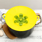Nắp nồi silicone chống tràn hình hoa có thể xoay, Kích thước:, 23cm màu vàng