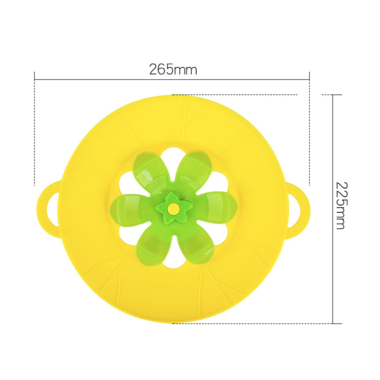Nắp nồi silicone chống tràn hình hoa có thể xoay, Kích thước:, 23cm màu vàng