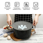 Nắp nồi silicone chống tràn hình hoa có thể xoay, Kích thước:, 23cm màu vàng
