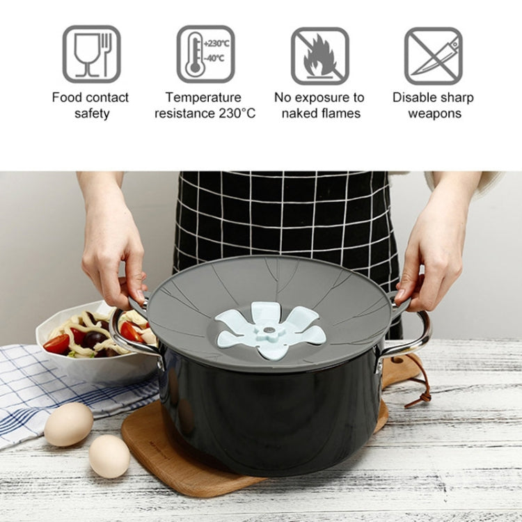 Nắp nồi silicone chống tràn hình hoa có thể xoay, Kích thước:, 23cm màu vàng