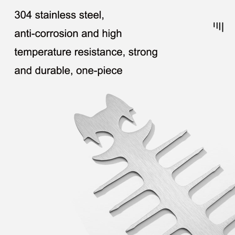 Outdoor Fish Bone Barbecue Steak 304 Stainless Steel Barbecue Stick, Cat Face Style Barbecue Stick, Hook Style Barbecue Stick