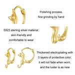 Bông tai bạc Sterling S925 hình mèo co giãn đính kim cương, Kích thước:, Nhỏ mạ bạch kim, Lớn mạ bạch kim, Lớn mạ vàng, Lớn mạ vàng đen, Lớn mạ vàng hồng