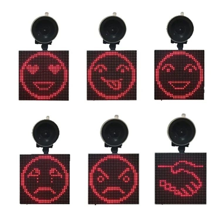 Màn hình LED xe hơi P4-32x32 RGB hiển thị biểu tượng cảm xúc màu đầy đủ truyền không dây Wifi tùy chỉnh, P4-32x32 RGB USB