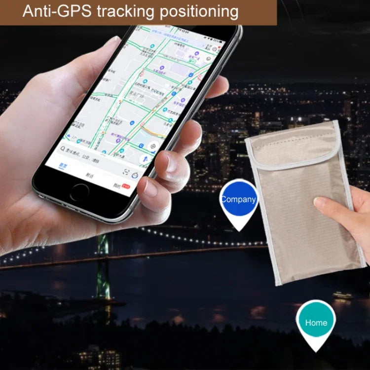Túi điện thoại di động chống bức xạ RFID chống định vị 6.5 inch, màu xám 6.5 inch