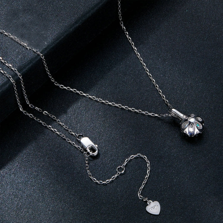 Dây chuyền bạc Sterling S925 mạ vàng trắng đá Zircon Moissanite, MSN007