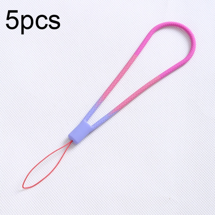 5 chiếc dây đeo điện thoại silicone họa tiết dệt màu nước, dây đeo USB, hoa anh đào mùa xuân, tuyết mùa đông, bùn, xanh lá, lá vàng mùa thu, tím đỏ