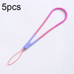 5 chiếc dây đeo điện thoại silicone họa tiết dệt màu nước, dây đeo USB, hoa anh đào mùa xuân, tuyết mùa đông, bùn, xanh lá, lá vàng mùa thu, tím đỏ