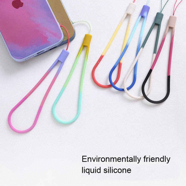 5 chiếc dây đeo điện thoại silicone họa tiết dệt màu nước, dây đeo USB, hoa anh đào mùa xuân, tuyết mùa đông, bùn, xanh lá, lá vàng mùa thu, tím đỏ
