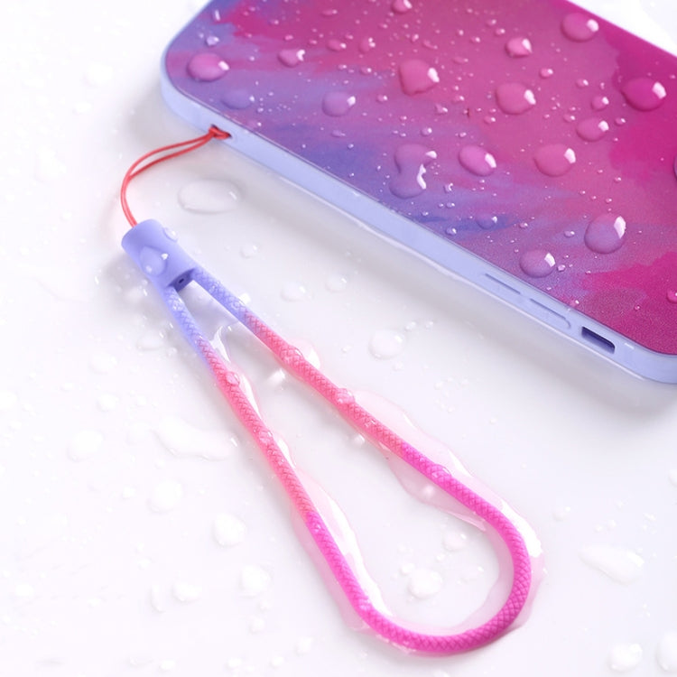 5 chiếc dây đeo điện thoại silicone họa tiết dệt màu nước, dây đeo USB, hoa anh đào mùa xuân, tuyết mùa đông, bùn, xanh lá, lá vàng mùa thu, tím đỏ