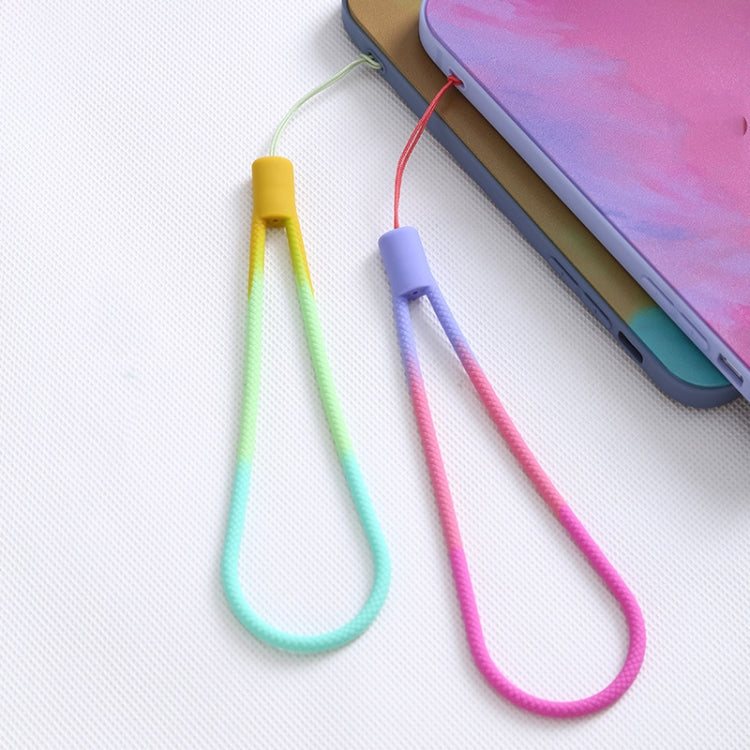 5 chiếc dây đeo điện thoại silicone họa tiết dệt màu nước, dây đeo USB, hoa anh đào mùa xuân, tuyết mùa đông, bùn, xanh lá, lá vàng mùa thu, tím đỏ