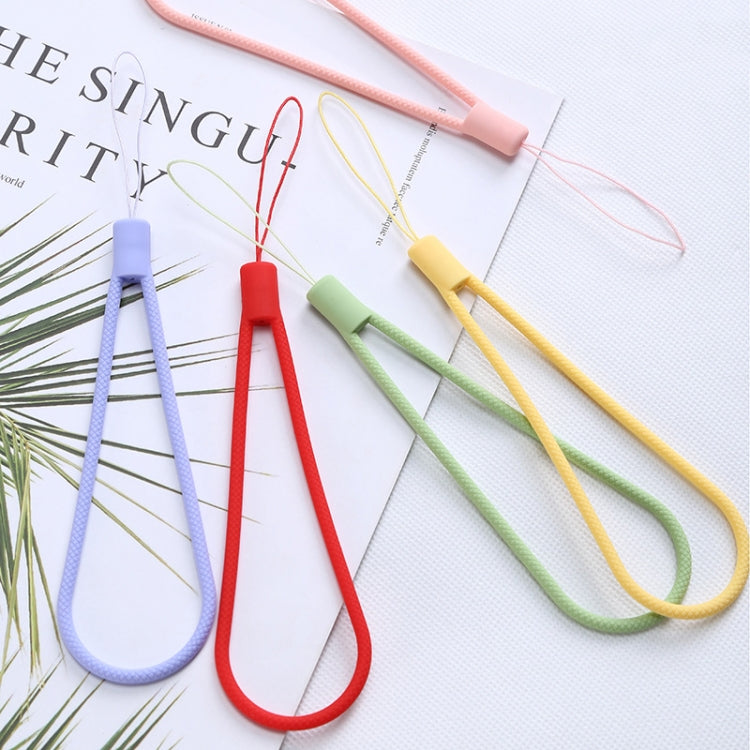 10pcs  Silicone Woven Pattern  Cell Phone Lanyard Anti-loss Hand Rope, Dark Night Green, White, Grass Purple, Light Green, Clove Purple, Antique White, Black, Red, Matcha Green, Lemon Yellow, Shallow Purple, Sand Pink, Sugar Orange, Tea Red            ...
