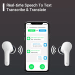 Tai nghe dịch thông minh Bluetooth đa quốc gia M6 hỗ trợ 127 ngôn ngữ, M6 trắng