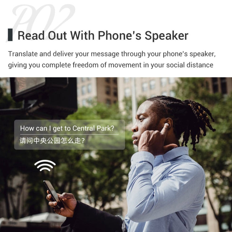 Tai nghe dịch thông minh Bluetooth đa quốc gia M6 hỗ trợ 127 ngôn ngữ, M6 trắng