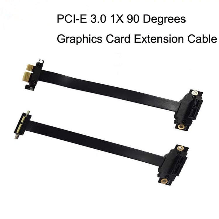 Cáp mở rộng card đồ họa / card mạng không dây PCI-E 3.0 1X góc 90 độ, Chiều dài cáp:, 5cm, 10cm, 15cm, 20cm, 25cm, 30cm, 40cm, 50cm