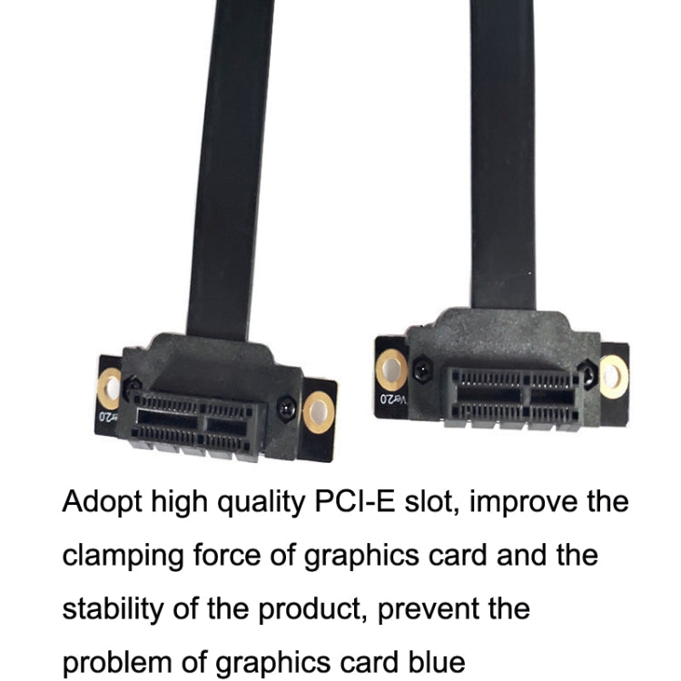 Cáp mở rộng card đồ họa / card mạng không dây PCI-E 3.0 1X góc 90 độ, Chiều dài cáp:, 5cm, 10cm, 15cm, 20cm, 25cm, 30cm, 40cm, 50cm