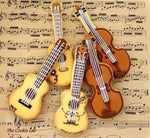 Bộ 5 Khuôn Bánh Quy Hình Đàn Guitar Thép Không Gỉ Fondant Mousse Tròn, Hình Đàn Guitar