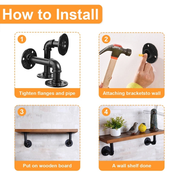 Kệ treo chậu cây bằng sắt rèn, kệ ống nước 11 inch, mặt bích, 7x7cm, 10x15cm, 14x14cm, 6 inch, 8 inch, 10 inch, 11 inch, 12 inch