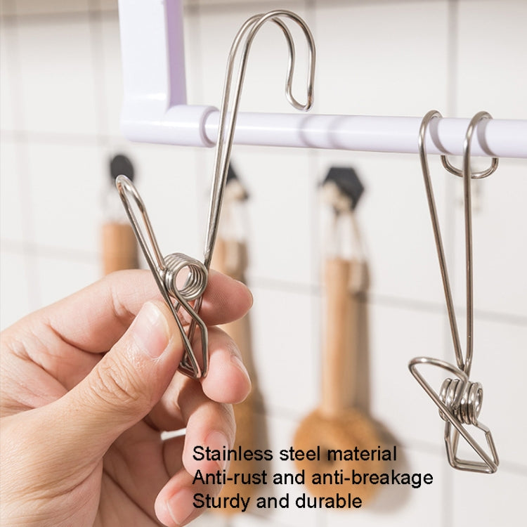 Kẹp phơi quần áo đuôi dài móc dây inox, 12 cái inox