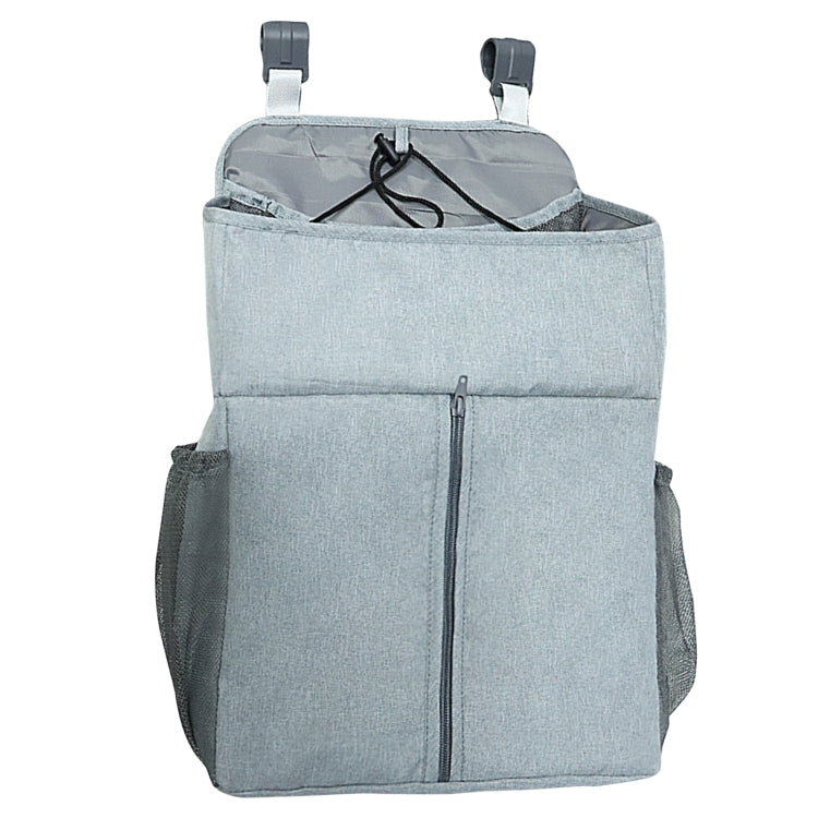 Túi treo tổ chức giường em bé cho cũi sơ sinh, túi kệ bên giường, màu xám linen, hồng linen