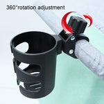 Giá đỡ cốc xe đẩy em bé xoay 360 độ đa năng, giá đỡ cốc màu đen
