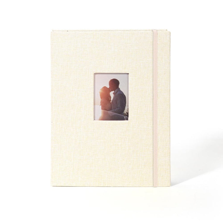 Album ảnh vải cotton linen 3 inch 208 ngăn đựng thẻ ảnh, màu kaki, tím, xám, hồng, xanh dương