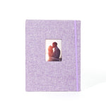 Album ảnh vải cotton linen 3 inch 208 ngăn đựng thẻ ảnh, màu kaki, tím, xám, hồng, xanh dương