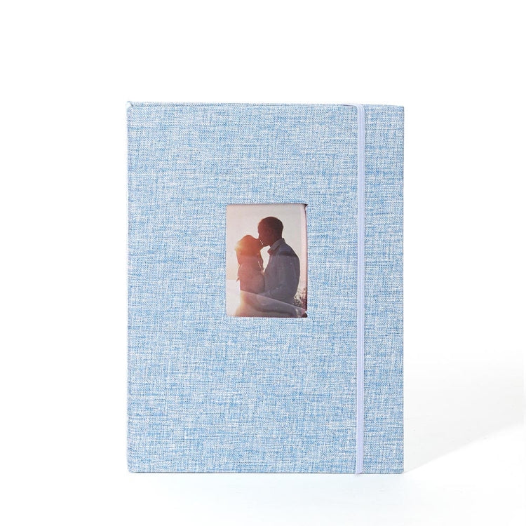 Album ảnh vải cotton linen 3 inch 208 ngăn đựng thẻ ảnh, màu kaki, tím, xám, hồng, xanh dương