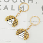 Alloy Sunflowers Shape Can Open Double Side Engraving Accessories Pendant, N2003-27 Ancient Gold Keychain, N2003-28 Ancient Gold Keychain, N2003-22 Ancient Gold Necklace, N2003-23 Ancient Silver Necklace