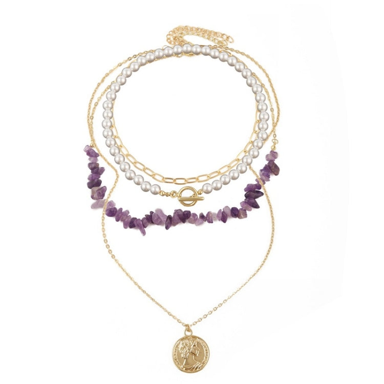 Boho Colorful Broken Natural Stone Necklace, Model:, N2105-9 Color Stone Pearl Pendant, N2206-8 Pink Stone, N2206-9 Light Blue Stone, N2206-10 Multi-color Stone, N2206-11 Transparent Stone, N2106-23 Pink Stone Single Chain                              ...