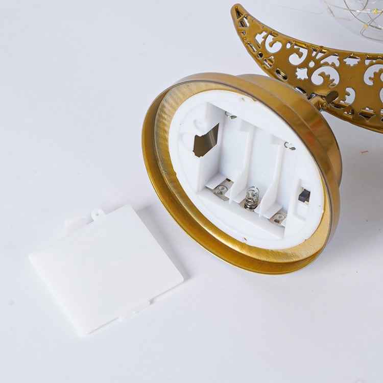 Đèn bàn phòng ngủ hình mặt trăng sắt rèn LED tạo không khí, mặt trăng sao, mặt trăng sao có móc
