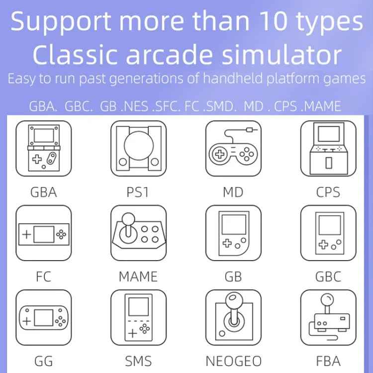 Máy chơi game cầm tay RG3000 hỗ trợ tay cầm đôi, máy chơi game mini, RG3000 màu hồng, RG3000 màu xám, RG3000 màu tím, RG3000 màu xanh lá, RG3000 màu vàng