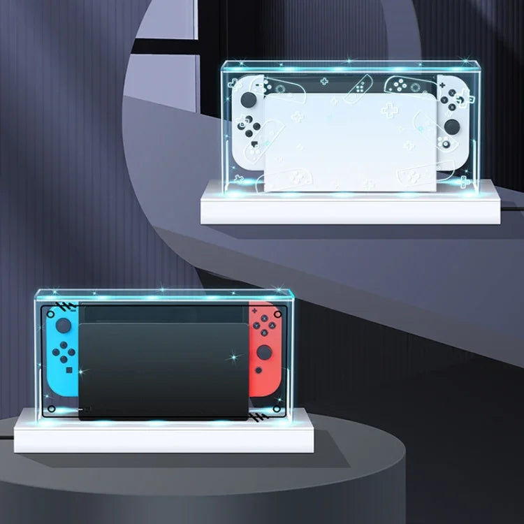 035 cho máy chơi game Nintendo Switch/OLED, đế phát sáng chống bụi, Thông số:, Đế đèn, Trong suốt, Nhãn trắng, Nhãn đen, Tay cầm, Jet Warrior, Noble, Gengar