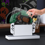 035 cho máy chơi game Nintendo Switch/OLED, đế phát sáng chống bụi, Thông số:, Đế đèn, Trong suốt, Nhãn trắng, Nhãn đen, Tay cầm, Jet Warrior, Noble, Gengar
