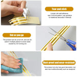 Băng keo khe gạch màu vàng 2.5cm x 5m, chống thấm, PVC tự dính, màu vàng, bạc, laser