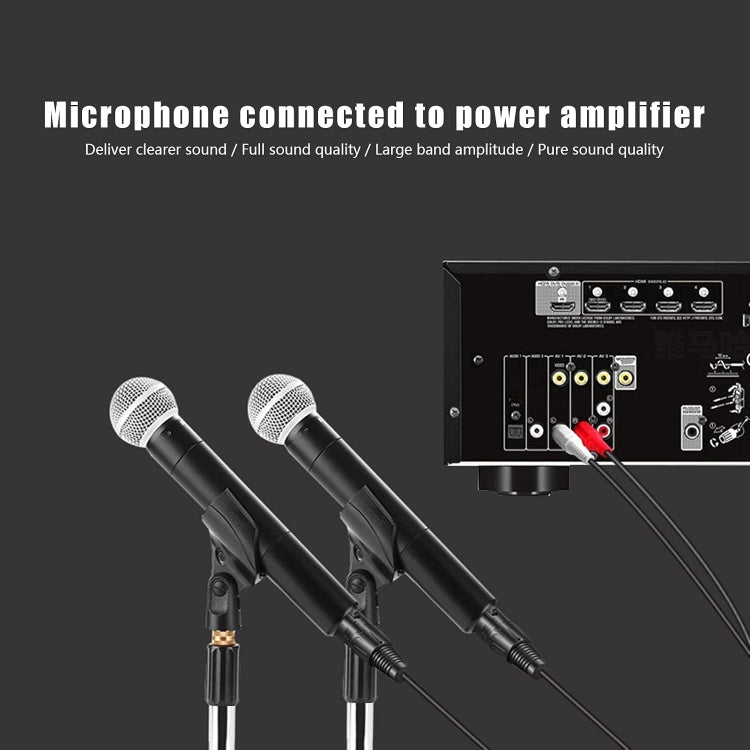 Cáp âm thanh cân bằng 2RCA sang 2XLR Canon cho loa, dài 0.5m, 1m, 1.5m, 3m