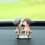 Car Ornament Ornament Lovely Kissing Couple Doll, Color:, Blue, Gray, Reading, Clever, Blue+Balloon, Blue+Blue White Balloon, Gray+Balloon, Gray+Gray Balloon, Reading+Balloon, Clever+Balloon, Stool Blue Couple, Stool Gray Couple, Stool Reading Couple  ...