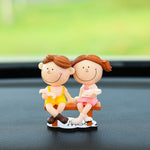 Car Ornament Ornament Lovely Kissing Couple Doll, Color:, Blue, Gray, Reading, Clever, Blue+Balloon, Blue+Blue White Balloon, Gray+Balloon, Gray+Gray Balloon, Reading+Balloon, Clever+Balloon, Stool Blue Couple, Stool Gray Couple, Stool Reading Couple  ...