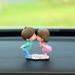 Car Ornament Ornament Lovely Kissing Couple Doll, Color:, Blue, Gray, Reading, Clever, Blue+Balloon, Blue+Blue White Balloon, Gray+Balloon, Gray+Gray Balloon, Reading+Balloon, Clever+Balloon, Stool Blue Couple, Stool Gray Couple, Stool Reading Couple  ...