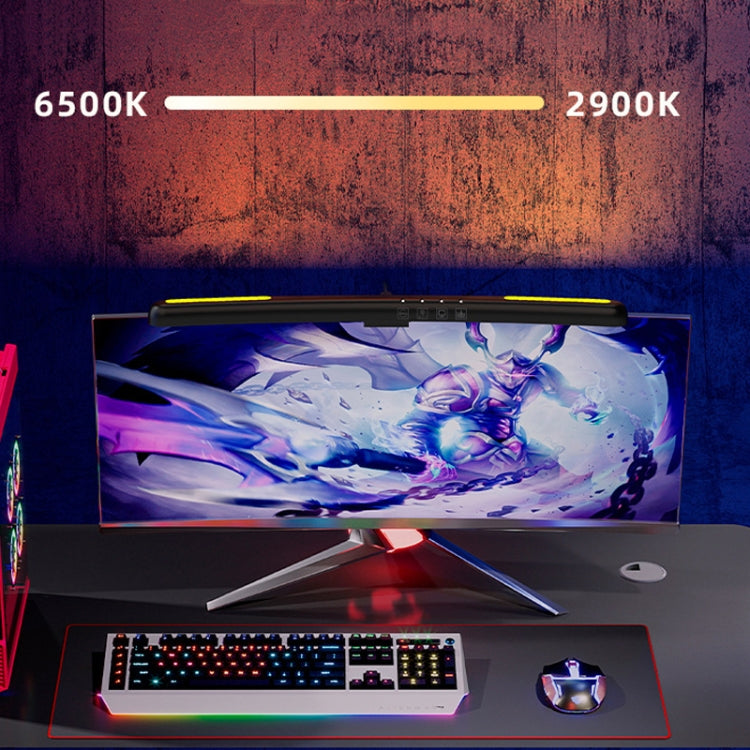 Đèn treo màn hình cong laptop, đèn bàn máy tính, Màn cong không đèn nền RGB, Màn cong có đèn nền RGB