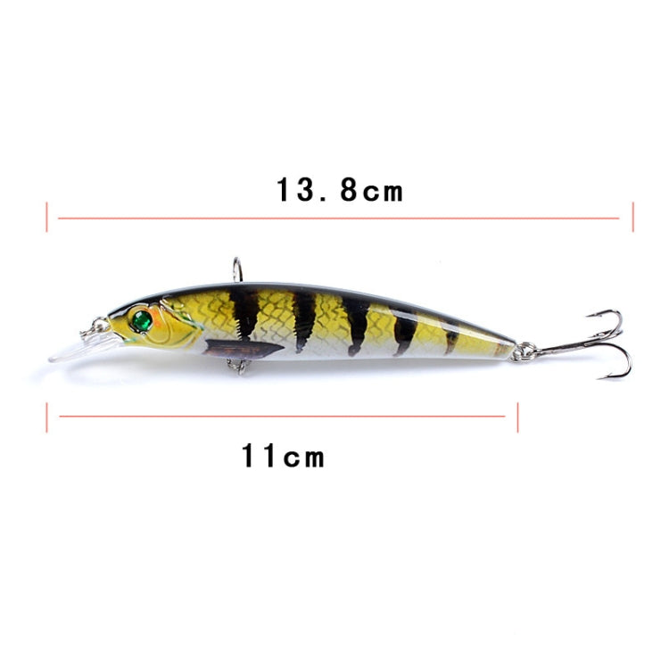 Mồi câu nhựa cứng vẽ sinh học LB106 dài 11cm nặng 11,5g, số 1 đến 18
