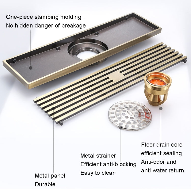 Ống thoát sàn đồng nguyên chất kéo dài 8x30cm, Kiểu dáng:, K8034 mạ chrome + hàng thẳng màu đen, K8034 mạ chrome + tự niêm phong đồng, K8034 mạ chrome + niêm phong nước sâu 5.5, K8034 mạ chrome + treo từ tính, K8035 bàn chải niken + hàng thẳng màu đen...
