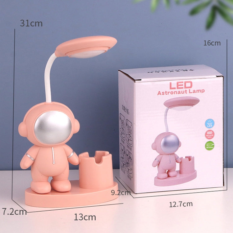 T509 Đèn bàn giữ bút phi hành gia kèm chức năng gọt bút chì, T509 Trắng, T509 Hồng, T509 Xanh dương