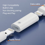 Bộ chuyển đổi sạc bút cảm ứng cho Apple Pencil 1/2, 8 chân cái sang 8 chân cái, 8 chân cái sang Type-C/USB-C cái