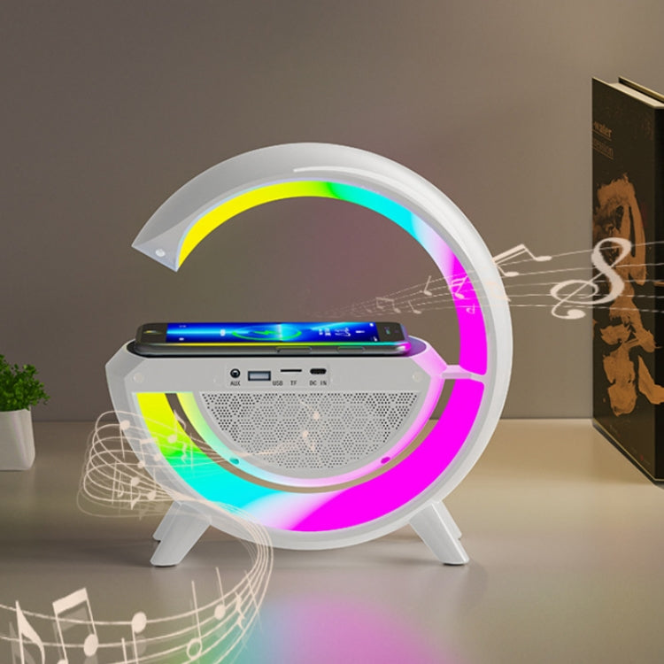 Loa Bluetooth đèn môi trường sạc không dây thông minh, DH001 (Trắng)